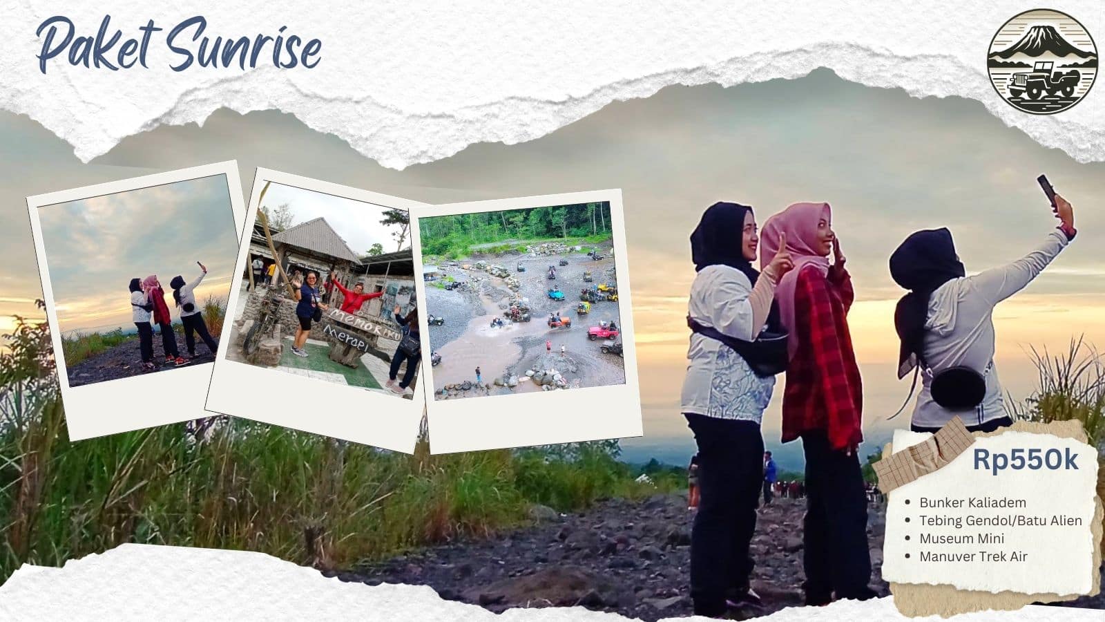Paket sunrise Wisata Jeep merapi jogja